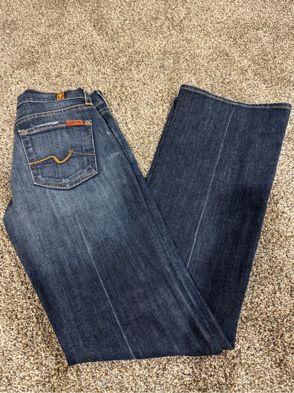 7 For Mankind Dark Faded Blue Women's Bootcut Jeans size 25